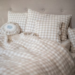 ĽANOVÉ OBLIEČKY À LA CAMPAGNE... pre milovníkov vidieckého štýlu. Obliečky sme ušili v dvoch verziách. 1. štvorčeková -...